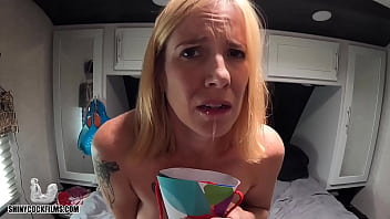 Stepmom's birthday gift: A memorable cum shot experience